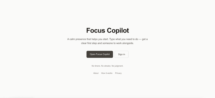 FocusCopilot, an agentic executive-function assistant for adults with ADHD
