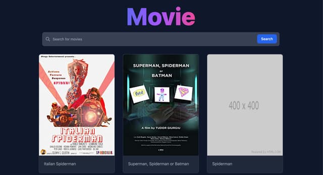 Movie search website